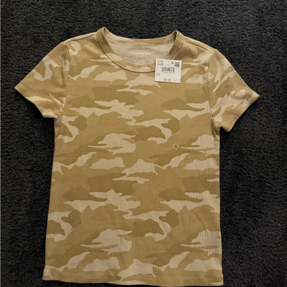 American Eagle Tan Camo T-Shirt